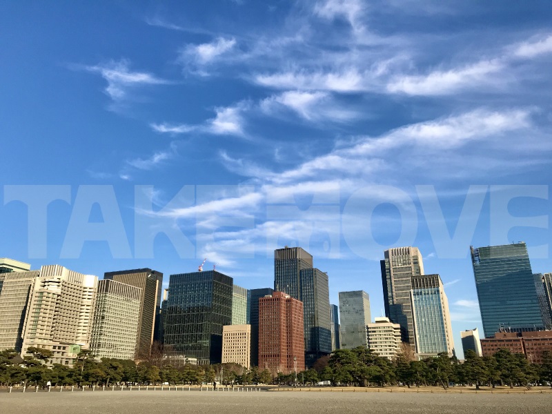 丸の内ビル群の風景の無料写真